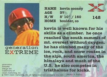 1994 Vision Generation Extreme #148 Kevin Cooney Back